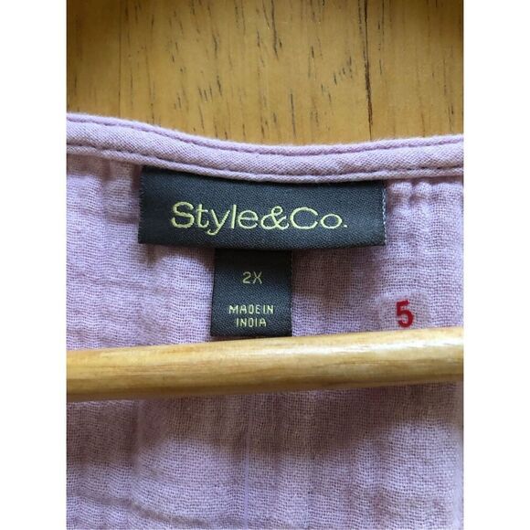 Style & Co Flutter-Sleeve V-Neck Top NWT Size 2X - Picture 11 of 13